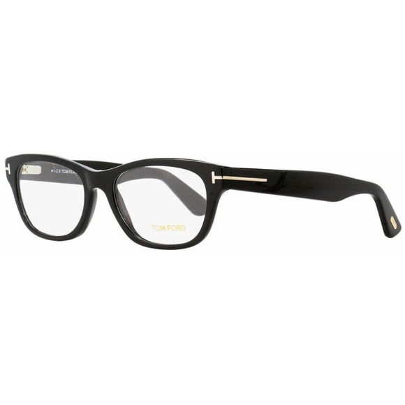 Tom Ford Rectangular Style Black Gold W/Demo Lens